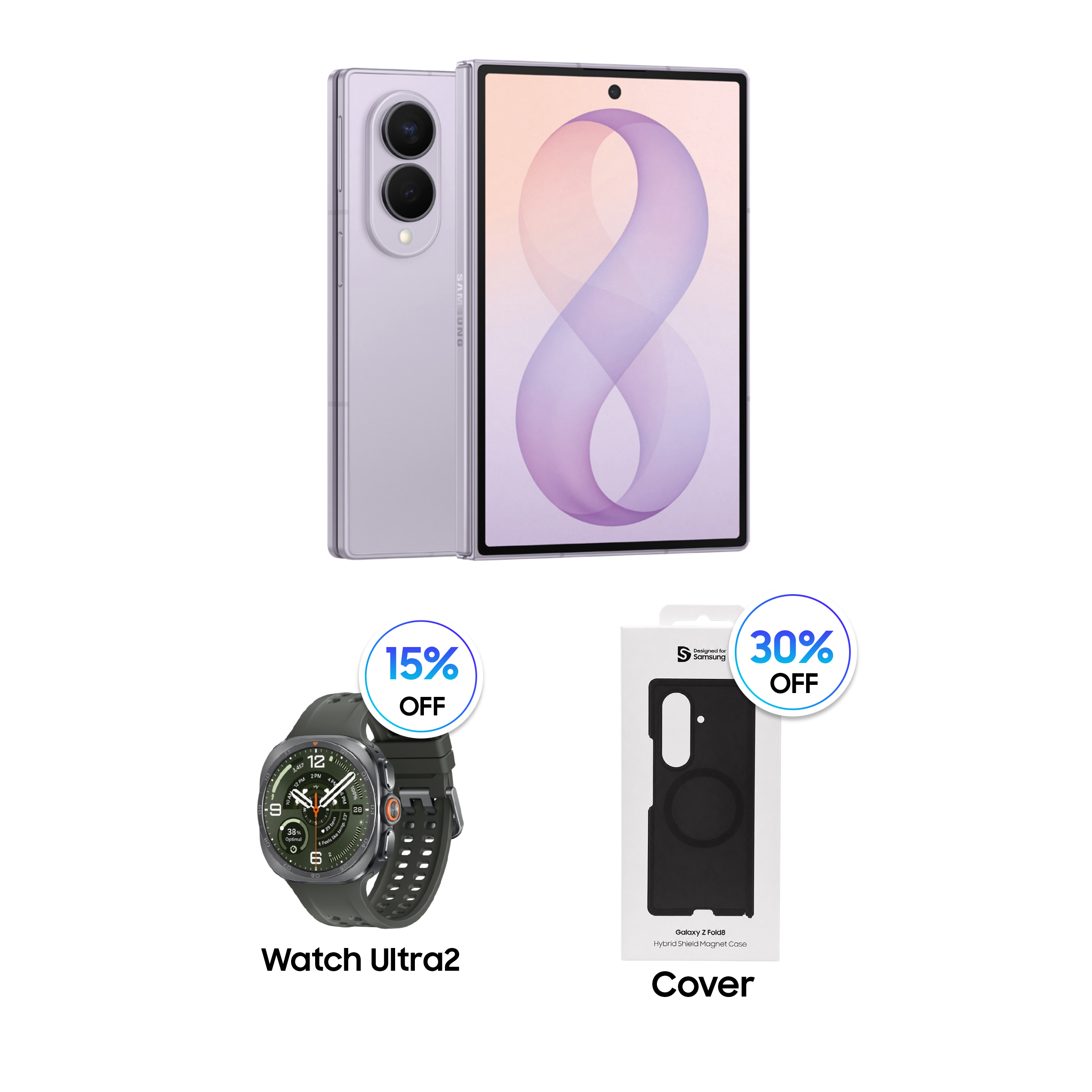 Samsung Galaxy Z Fold8 1TB + Watch Ultra 2 + Back Cover