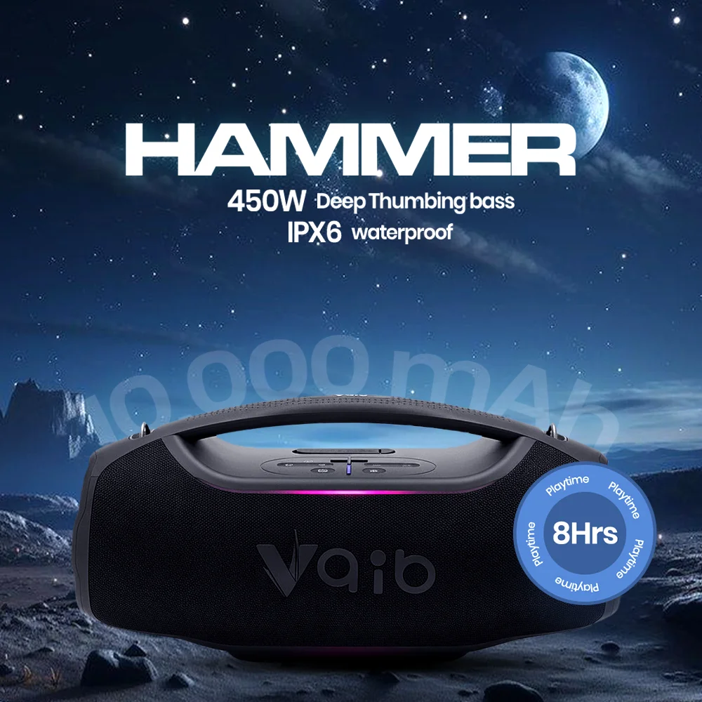 Vaib Sound Hammer VB-HM-450 With Microphone - Image 2